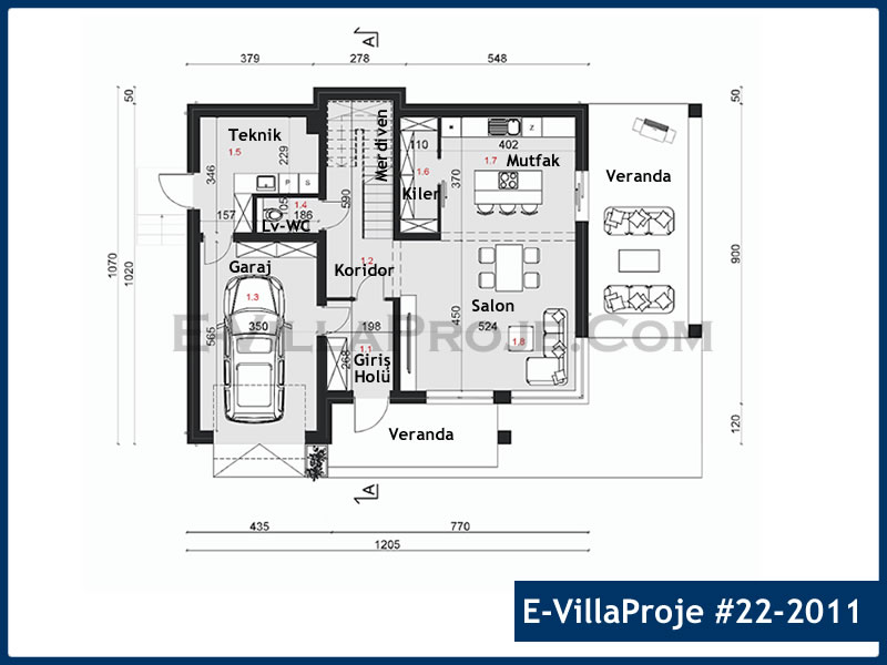 Gazbeton Çelik Ev 206 m² Dubleks (5+1) - Görsel 2
