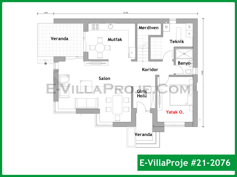 Gazbeton Çelik Ev 208 m² Dubleks (5+1) - Görsel 2
