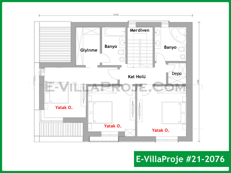 Gazbeton Çelik Ev 208 m² Dubleks (5+1) - Görsel 3