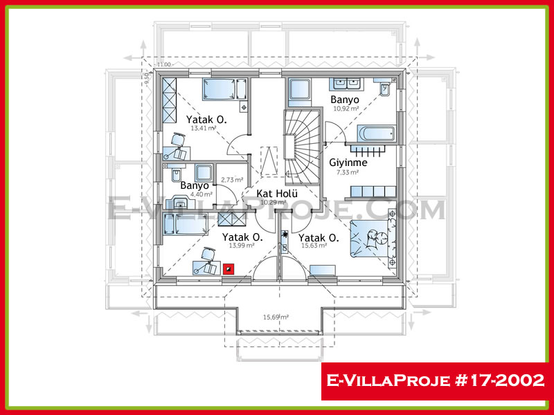 Gazbeton Çelik Ev 209 m² Dubleks (5+1) - Görsel 3