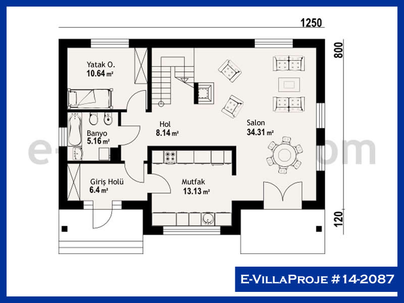 Gazbeton Çelik Ev 210 m² Dubleks (5+1) - Görsel 2