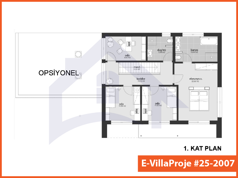 Gazbeton Çelik Ev 210 m² Dubleks (5+1) - Görsel 3