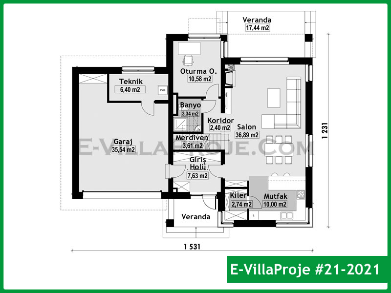 Gazbeton Çelik Ev 211 m² Dubleks (5+1) - Görsel 2