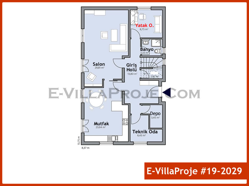 Gazbeton Çelik Ev 212 m² Dubleks (5+1) - Görsel 2