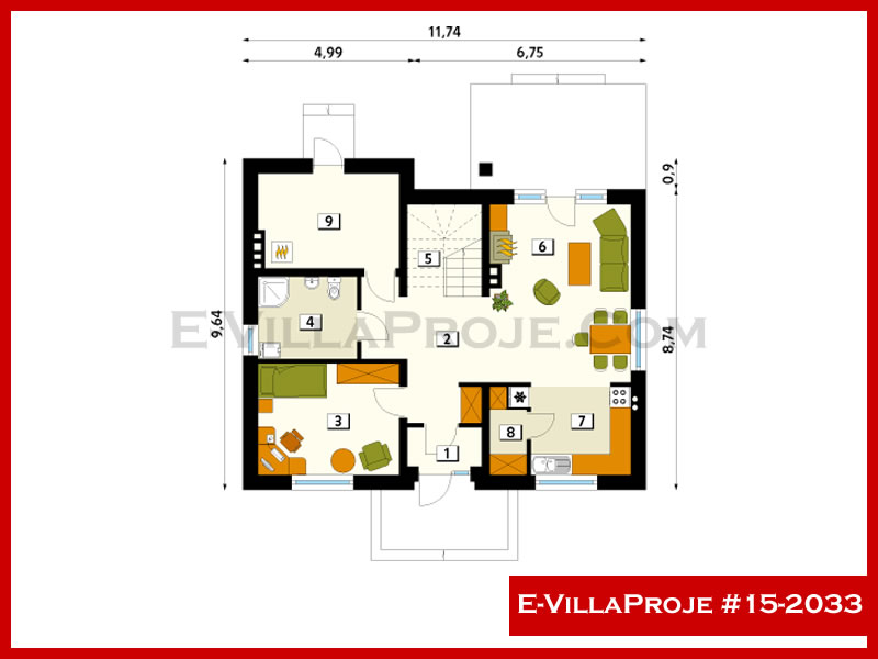 Gazbeton Çelik Ev 212 m² Dubleks (5+1) - Görsel 2