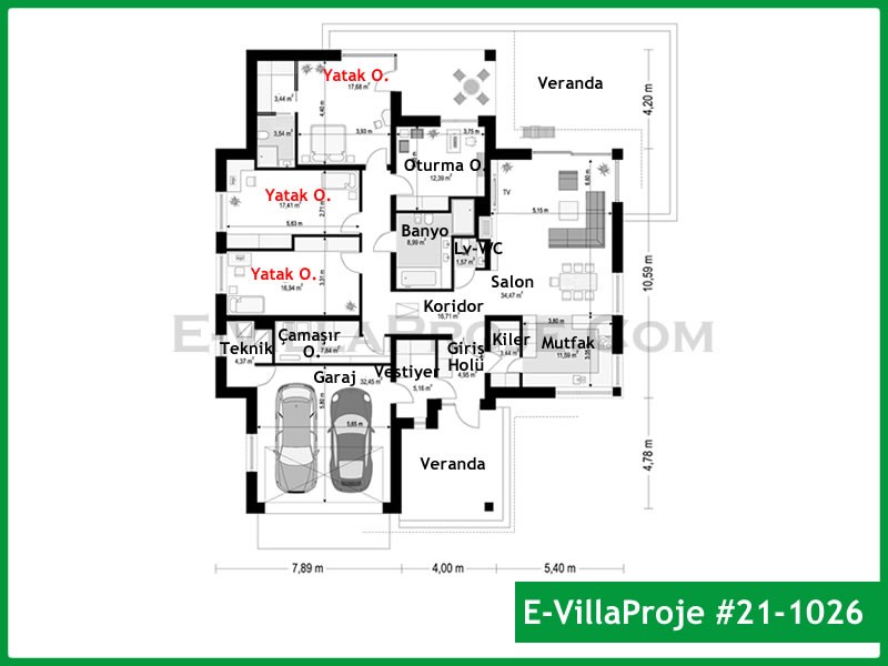 Gazbeton Çelik Ev 212 m² Tek Katlı (5+1) - Görsel 2