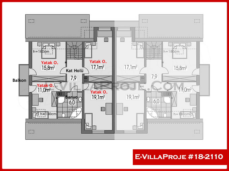 Gazbeton Çelik Ev 213 m² Dubleks (5+1) - Görsel 3