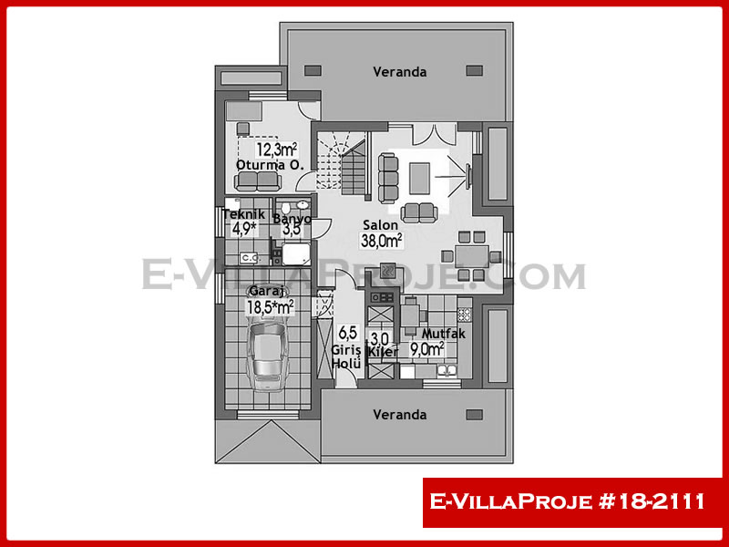 Gazbeton Çelik Ev 213 m² Dubleks (5+1) - Görsel 2