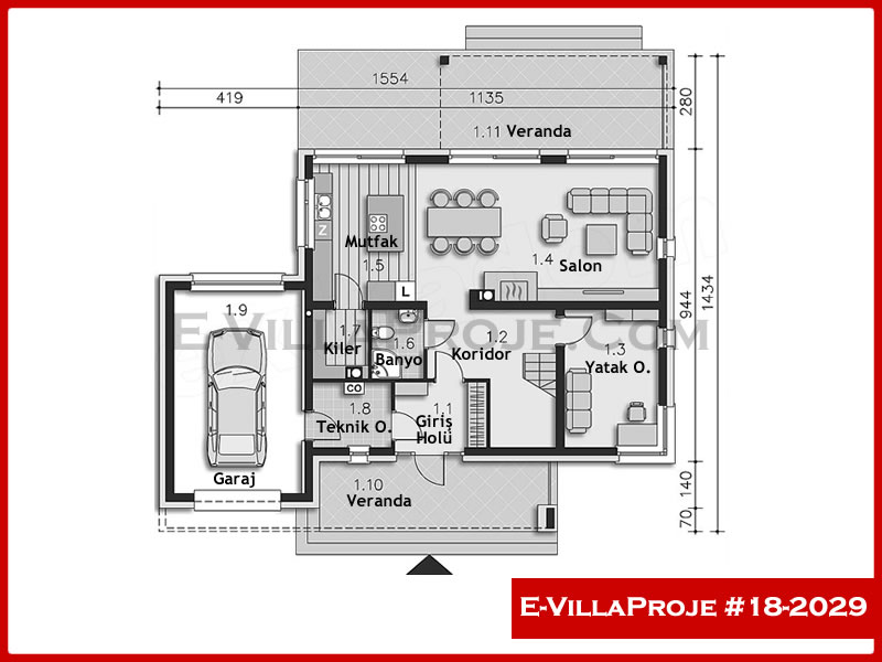 Gazbeton Çelik Ev 214 m² Dubleks (5+1) - Görsel 2