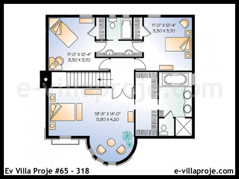 Gazbeton Çelik Ev 215 m² Dubleks (5+1) - Görsel 3
