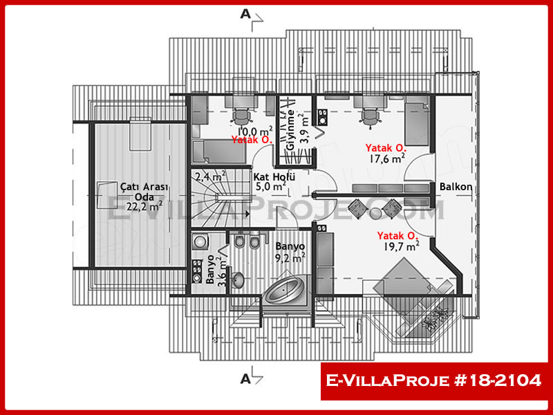 Gazbeton Çelik Ev 216 m² Dubleks (5+1) - Görsel 3