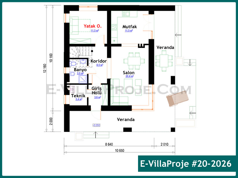 Gazbeton Çelik Ev 217 m² Dubleks (5+1) - Görsel 2