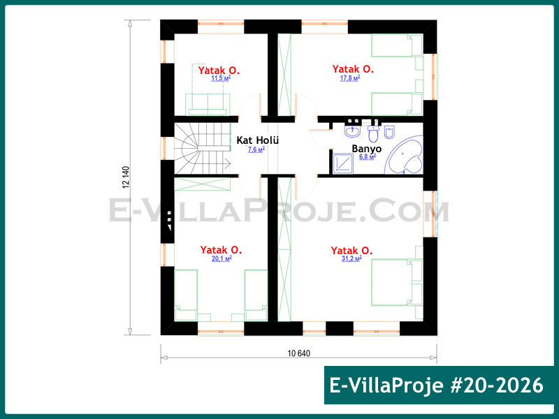 Gazbeton Çelik Ev 217 m² Dubleks (5+1) - Görsel 3