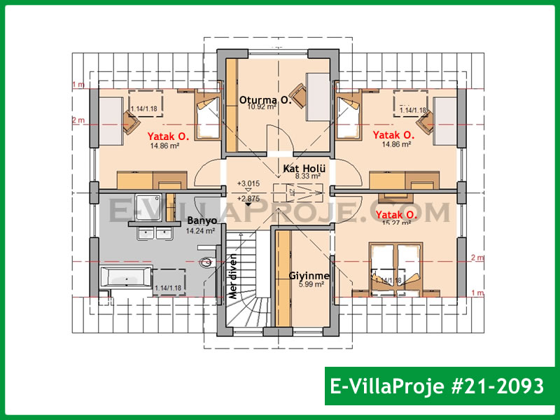Gazbeton Çelik Ev 217 m² Dubleks (5+1) - Görsel 3