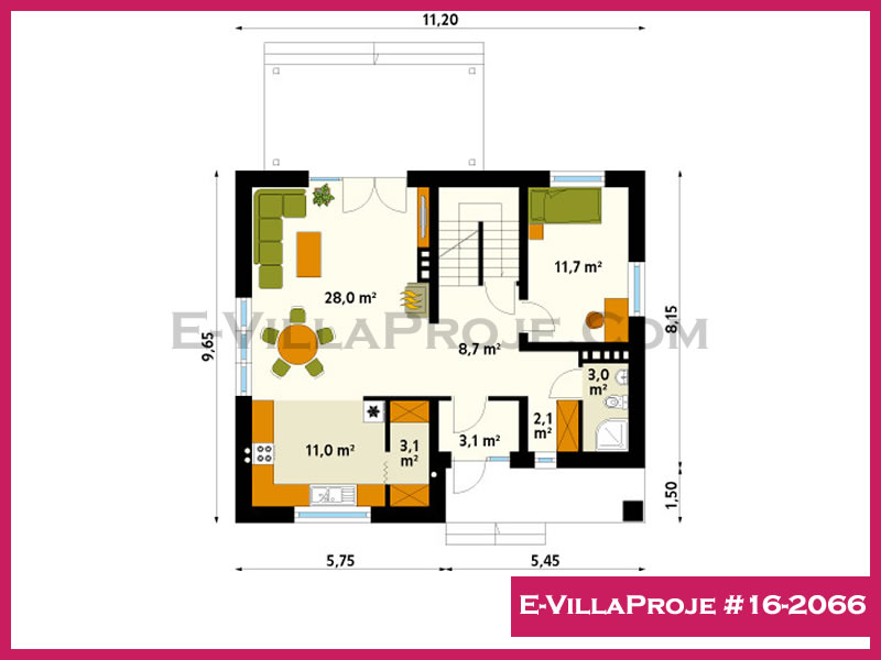 Gazbeton Çelik Ev 218 m² Dubleks (5+1) - Görsel 2