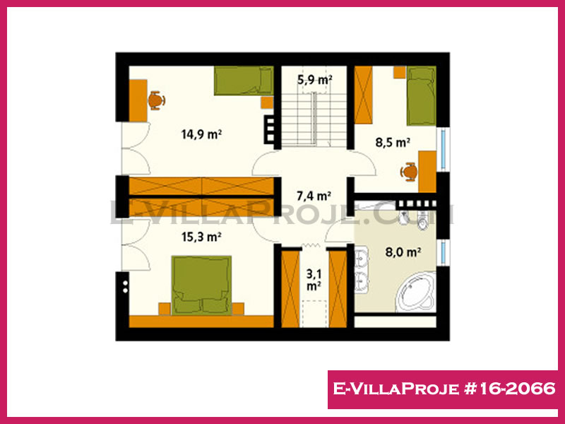 Gazbeton Çelik Ev 218 m² Dubleks (5+1) - Görsel 3