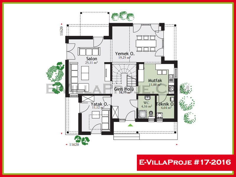 Gazbeton Çelik Ev 218 m² Dubleks (5+1) - Görsel 2