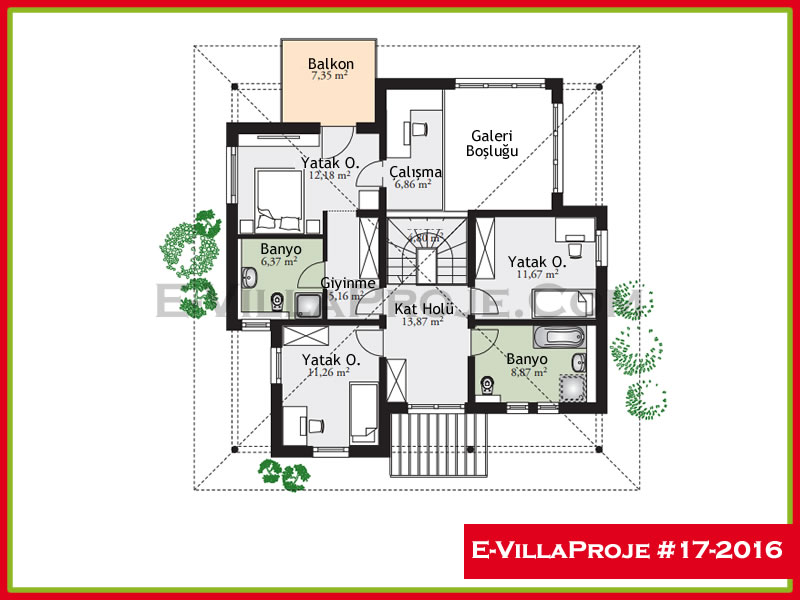 Gazbeton Çelik Ev 218 m² Dubleks (5+1) - Görsel 3