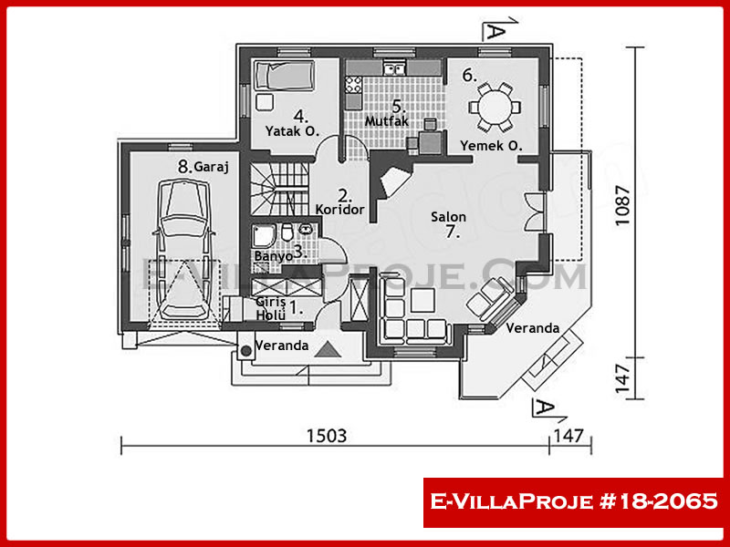 Gazbeton Çelik Ev 218 m² Dubleks (5+1) - Görsel 2