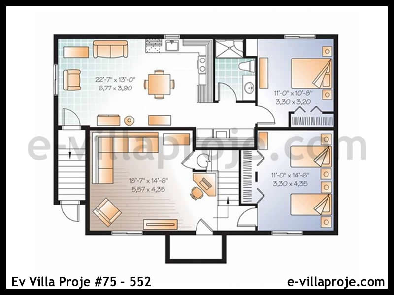 Gazbeton Çelik Ev 219 m² Dubleks (5+1) - Görsel 3