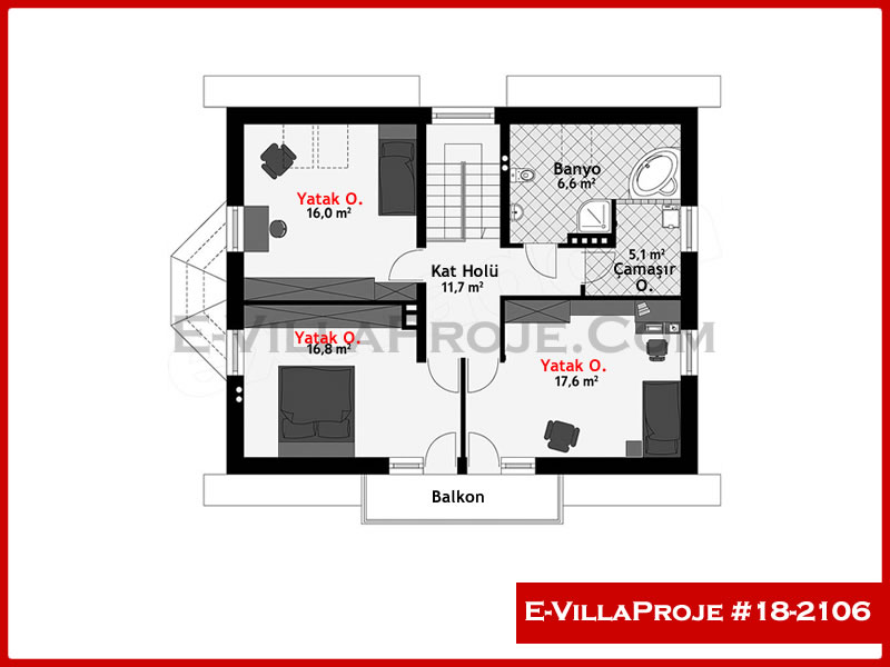 Gazbeton Çelik Ev 221 m² Dubleks (5+1) - Görsel 3