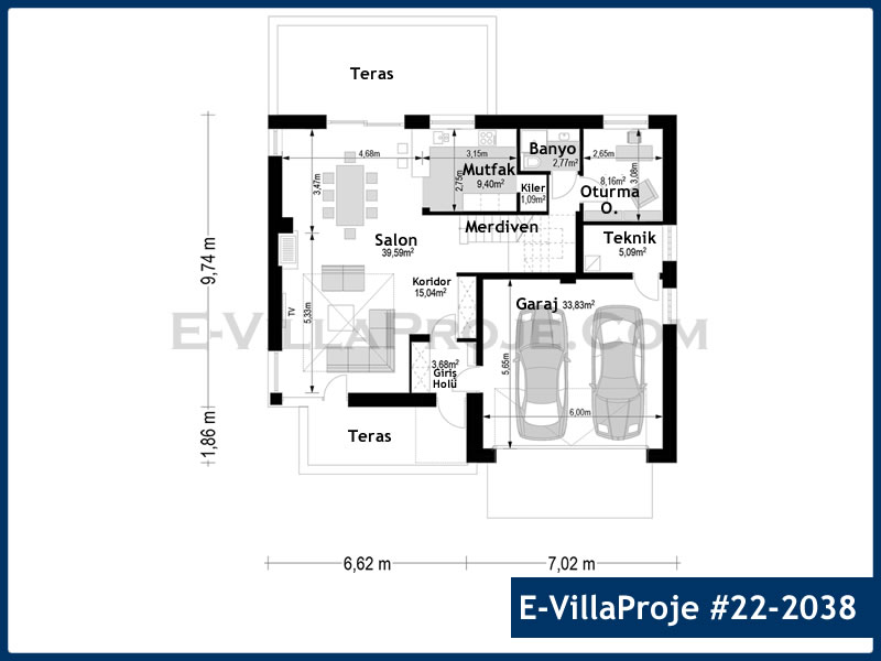 Gazbeton Çelik Ev 222 m² Dubleks (5+1) - Görsel 2