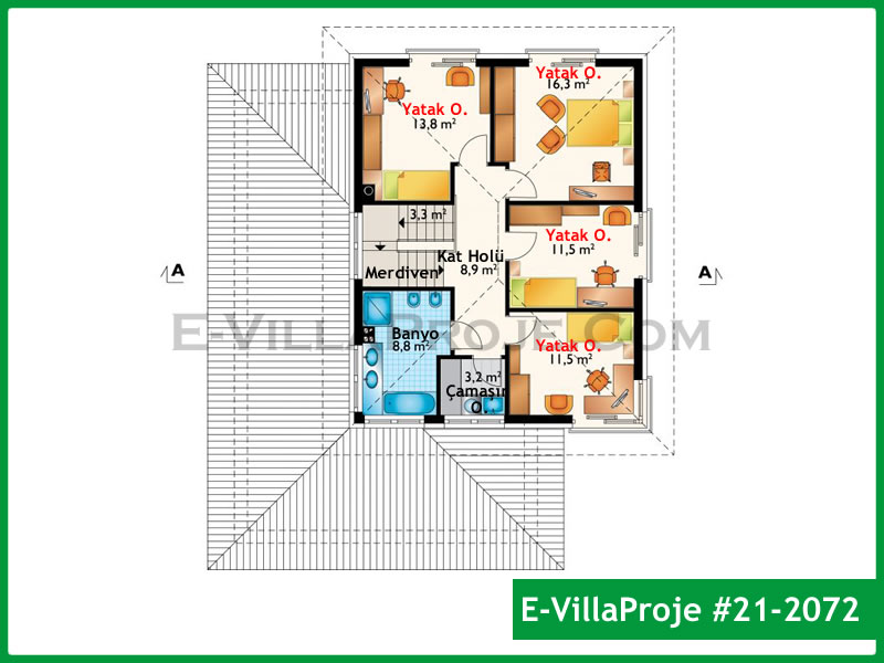 Gazbeton Çelik Ev 223 m² Dubleks (5+1) - Görsel 3