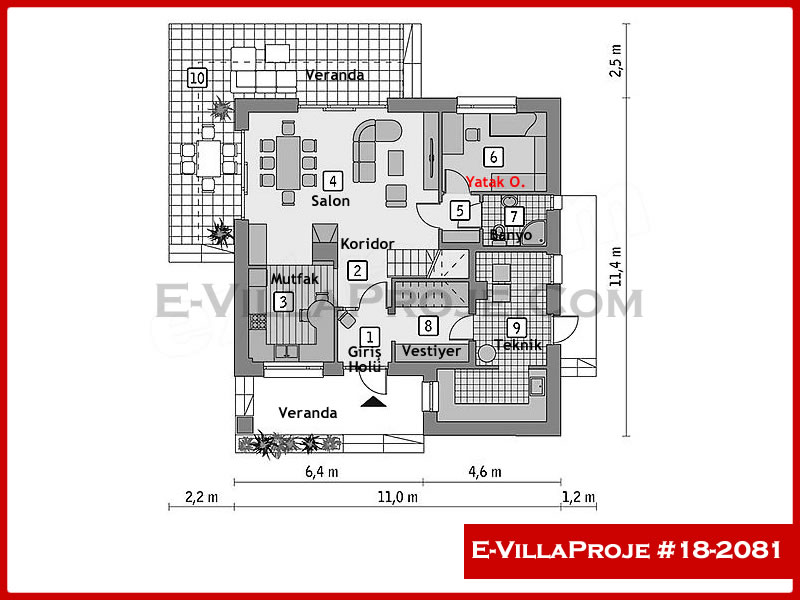 Gazbeton Çelik Ev 224 m² Dubleks (5+1) - Görsel 2