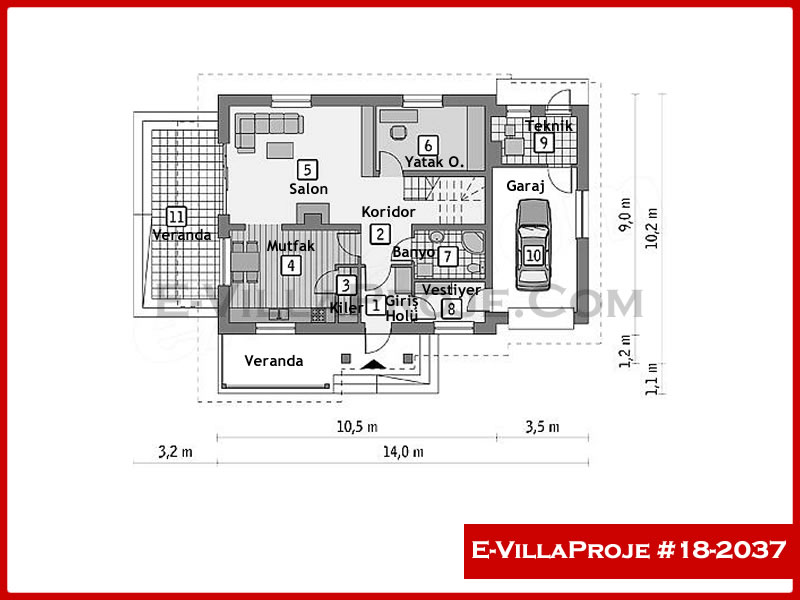 Gazbeton Çelik Ev 225 m² Dubleks (5+1) - Görsel 2
