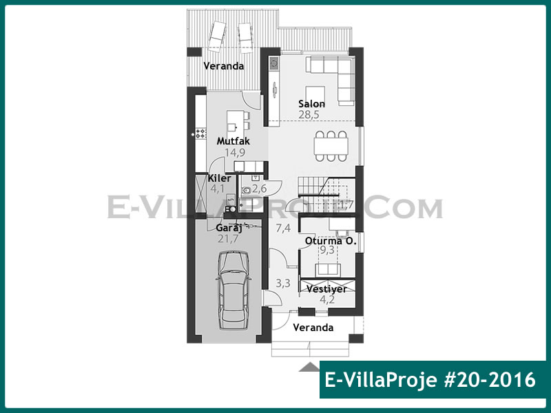 Gazbeton Çelik Ev 226 m² Dubleks (5+1) - Görsel 2