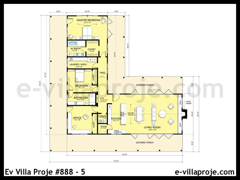 Gazbeton Çelik Ev 226 m² Tek Katlı (5+1) - Görsel 2