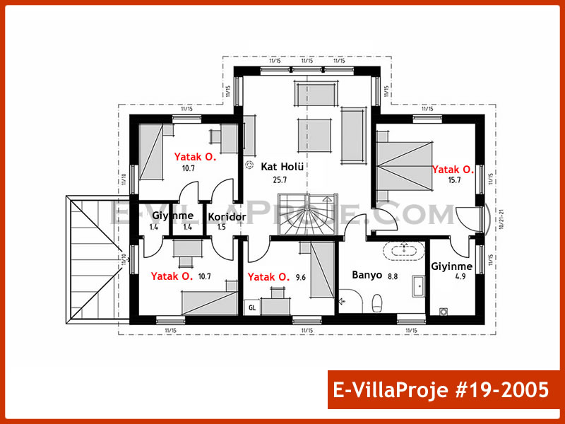 Gazbeton Çelik Ev 227 m² Dubleks (5+1) - Görsel 3
