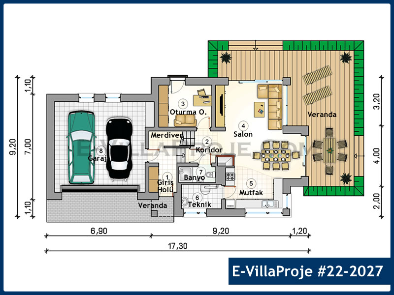 Gazbeton Çelik Ev 228 m² Dubleks (5+1) - Görsel 2