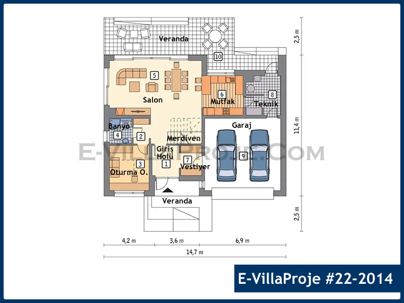 Gazbeton Çelik Ev 228 m² Dubleks (5+1) - Görsel 2