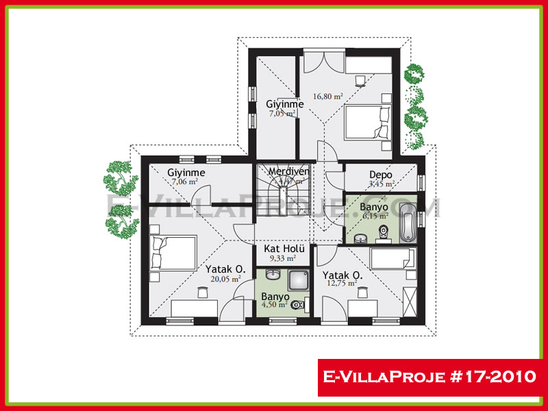 Gazbeton Çelik Ev 228 m² Dubleks (5+1) - Görsel 3