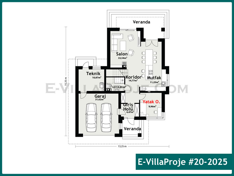 Gazbeton Çelik Ev 229 m² Dubleks (5+1) - Görsel 2