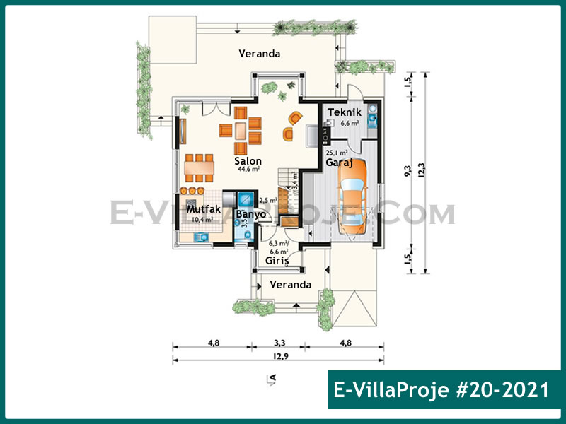 Gazbeton Çelik Ev 230 m² Dubleks (5+1) - Görsel 2
