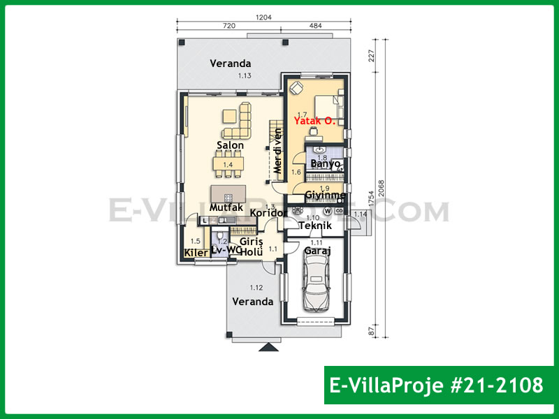 Gazbeton Çelik Ev 230 m² Dubleks (5+1) - Görsel 2