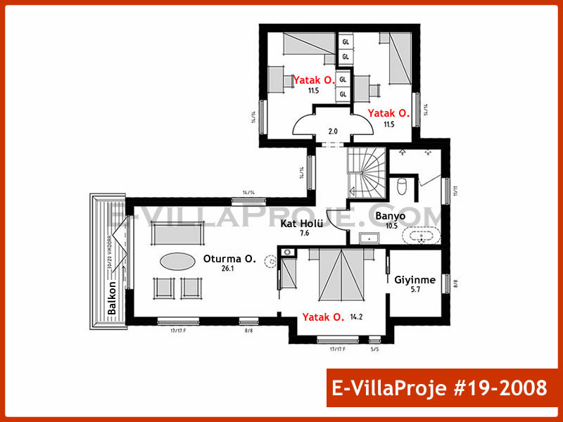 Gazbeton Çelik Ev 231 m² Dubleks (5+1) - Görsel 3