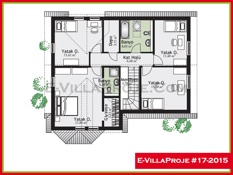 Gazbeton Çelik Ev 233 m² Dubleks (5+1) - Görsel 3