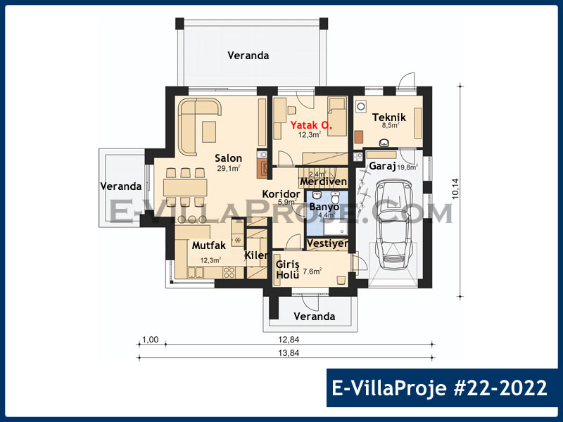 Gazbeton Çelik Ev 234 m² Dubleks (5+1) - Görsel 2