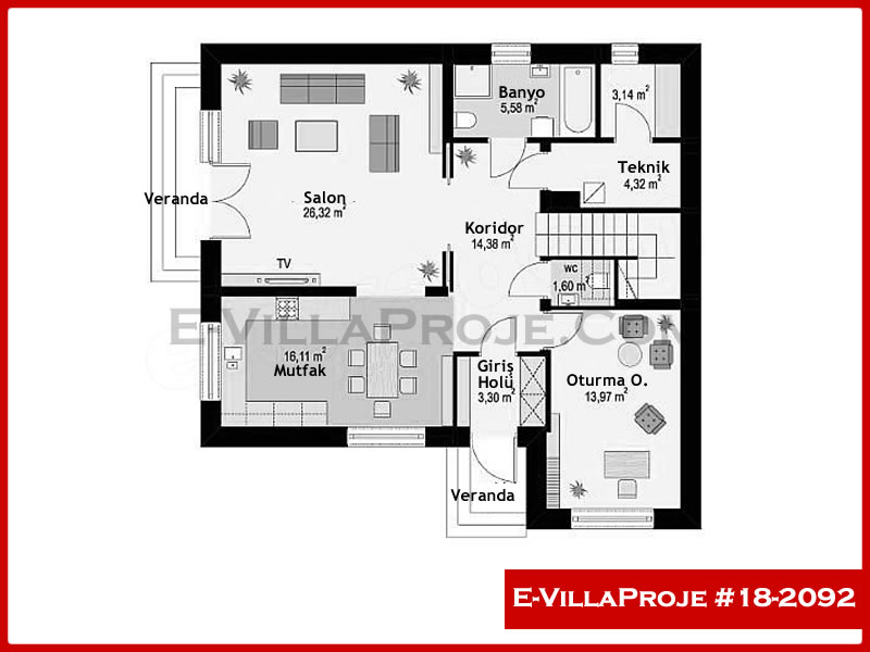 Gazbeton Çelik Ev 235 m² Dubleks (5+1) - Görsel 2