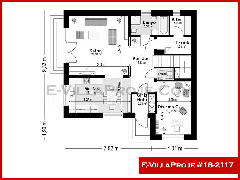 Gazbeton Çelik Ev 235 m² Dubleks (5+1) - Görsel 2