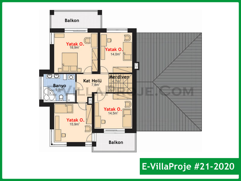 Gazbeton Çelik Ev 235 m² Dubleks (5+1) - Görsel 3