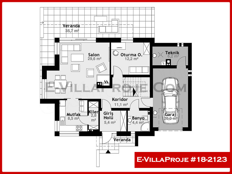 Gazbeton Çelik Ev 235 m² Dubleks (5+1) - Görsel 2