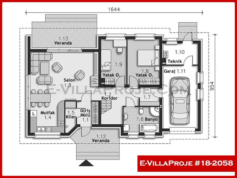 Gazbeton Çelik Ev 236 m² Dubleks (5+1) - Görsel 2