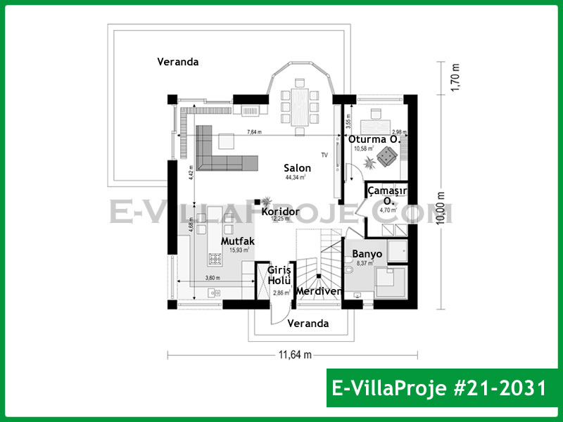Gazbeton Çelik Ev 236 m² Dubleks (5+1) - Görsel 2