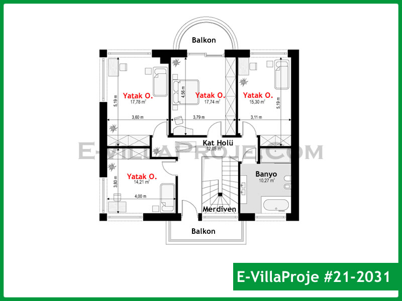 Gazbeton Çelik Ev 236 m² Dubleks (5+1) - Görsel 3