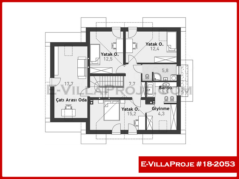 Gazbeton Çelik Ev 236 m² Dubleks (5+1) - Görsel 3