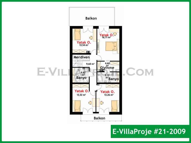 Gazbeton Çelik Ev 237 m² Dubleks (5+1) - Görsel 3